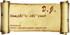 Demjén József névjegykártya
